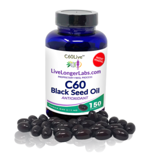 c60 and black seed, live longer labs, c60live, carbon c60, black seed, nigella sativa, capsules